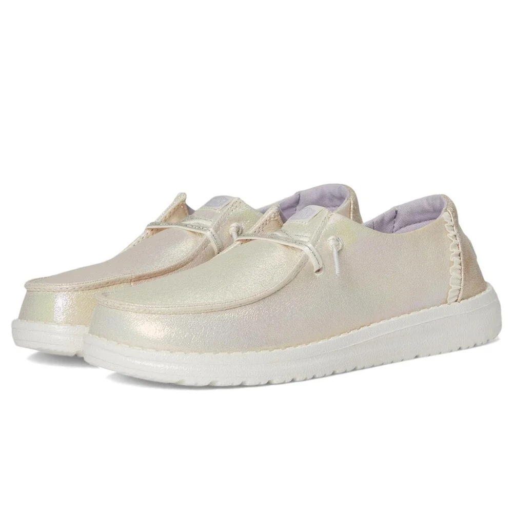 Hey Dude Wendy Y Dazzling 44609-9DG Kids US 4 M Iridescent Multi Shoes ZOGG3897